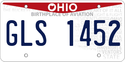 OH license plate GLS1452