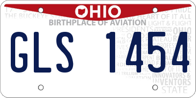 OH license plate GLS1454