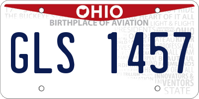 OH license plate GLS1457