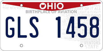 OH license plate GLS1458
