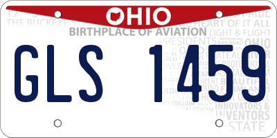 OH license plate GLS1459