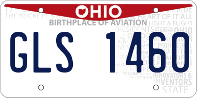 OH license plate GLS1460