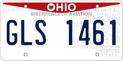 OH license plate GLS1461