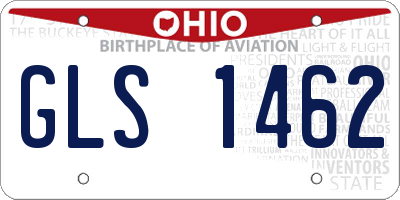 OH license plate GLS1462
