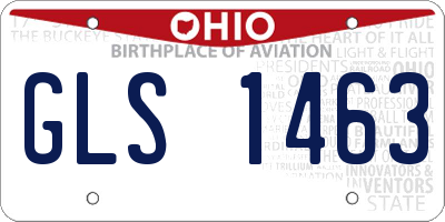 OH license plate GLS1463