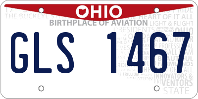 OH license plate GLS1467