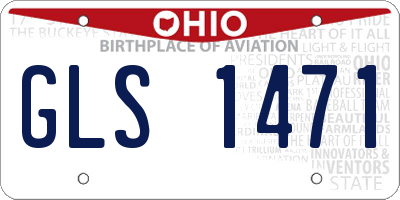 OH license plate GLS1471