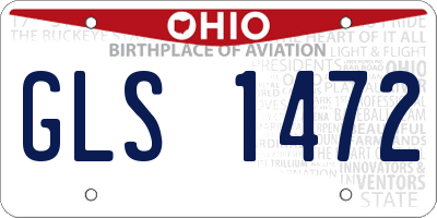 OH license plate GLS1472