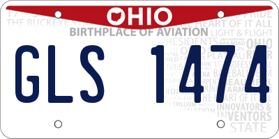 OH license plate GLS1474