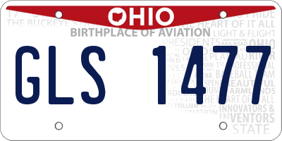 OH license plate GLS1477