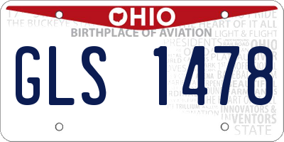 OH license plate GLS1478