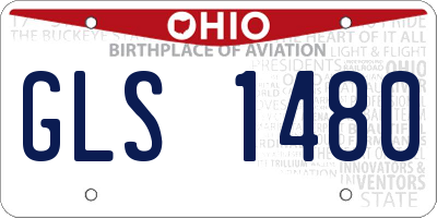 OH license plate GLS1480