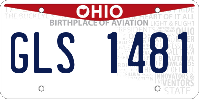 OH license plate GLS1481