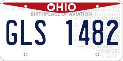 OH license plate GLS1482