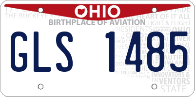 OH license plate GLS1485