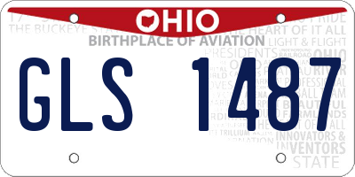 OH license plate GLS1487