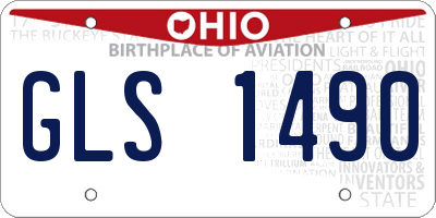 OH license plate GLS1490