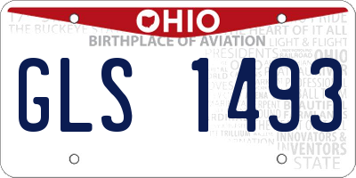 OH license plate GLS1493