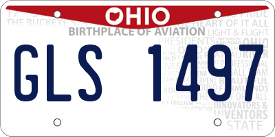 OH license plate GLS1497