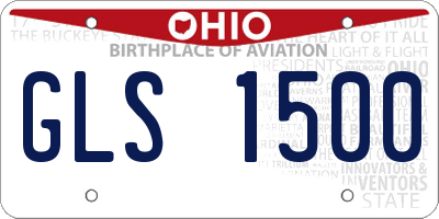 OH license plate GLS1500