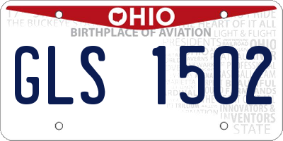 OH license plate GLS1502