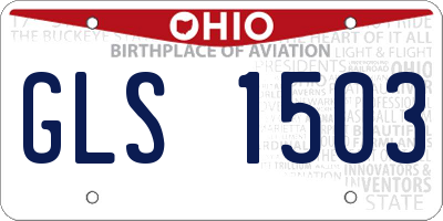 OH license plate GLS1503