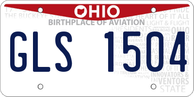 OH license plate GLS1504