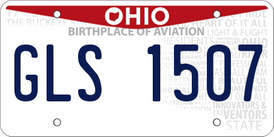 OH license plate GLS1507