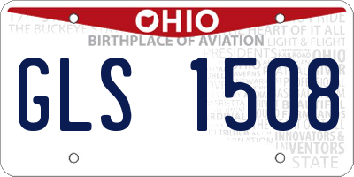 OH license plate GLS1508