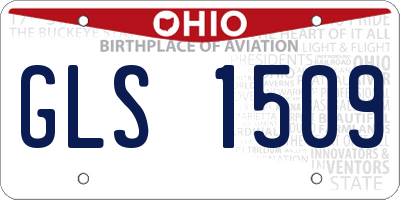 OH license plate GLS1509
