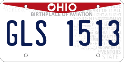 OH license plate GLS1513