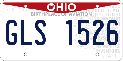 OH license plate GLS1526
