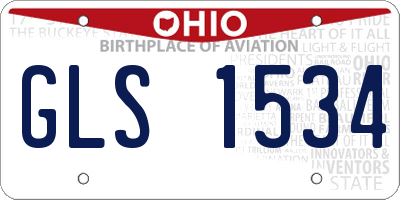 OH license plate GLS1534