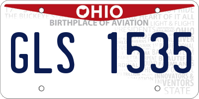OH license plate GLS1535
