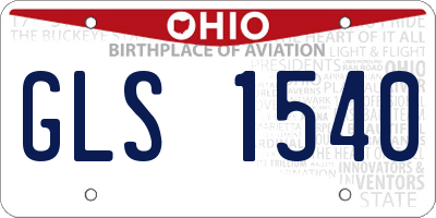OH license plate GLS1540