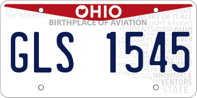 OH license plate GLS1545