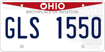 OH license plate GLS1550