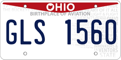 OH license plate GLS1560