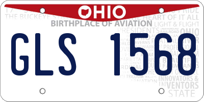 OH license plate GLS1568