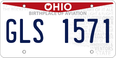 OH license plate GLS1571