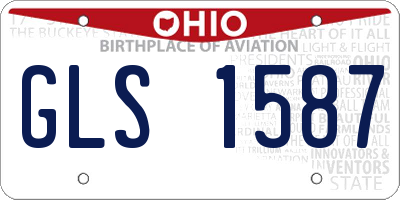 OH license plate GLS1587