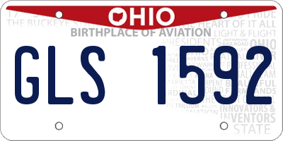 OH license plate GLS1592