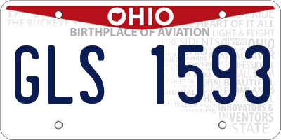 OH license plate GLS1593