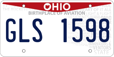OH license plate GLS1598