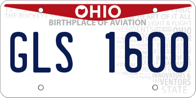 OH license plate GLS1600