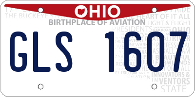 OH license plate GLS1607