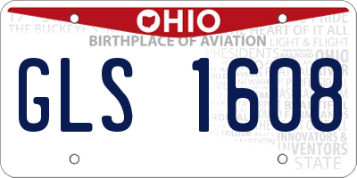 OH license plate GLS1608