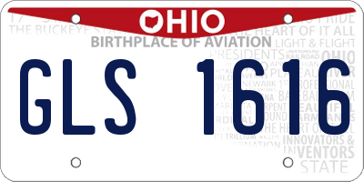 OH license plate GLS1616