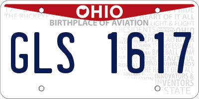 OH license plate GLS1617
