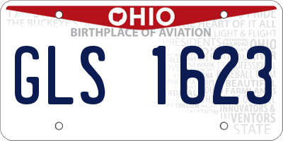 OH license plate GLS1623